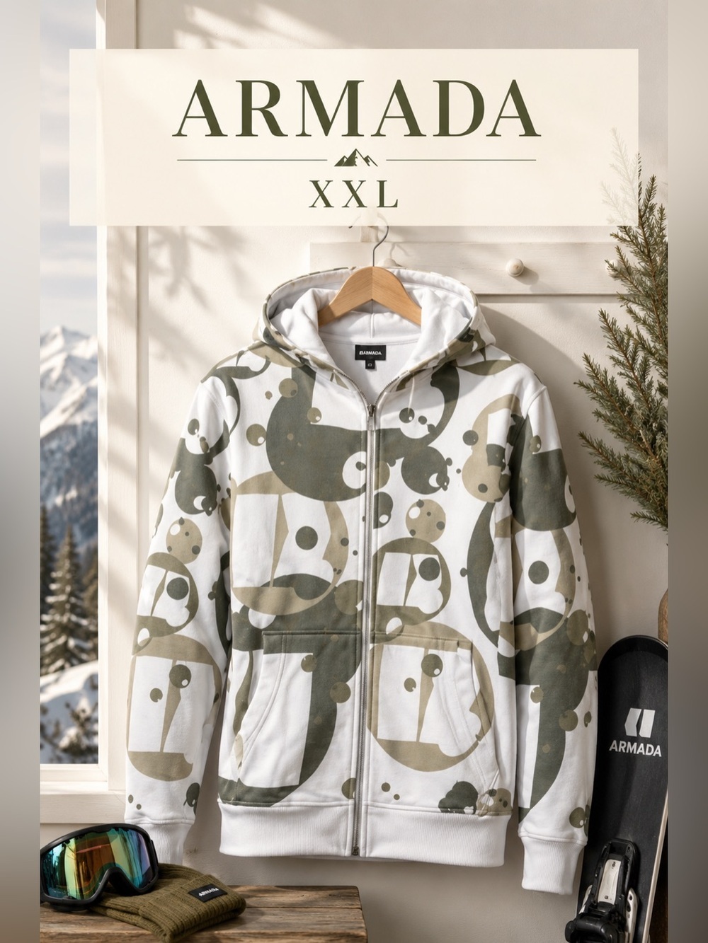 Armada Savage Full Zip Fleece Ski Jacket Hoodie XXL
